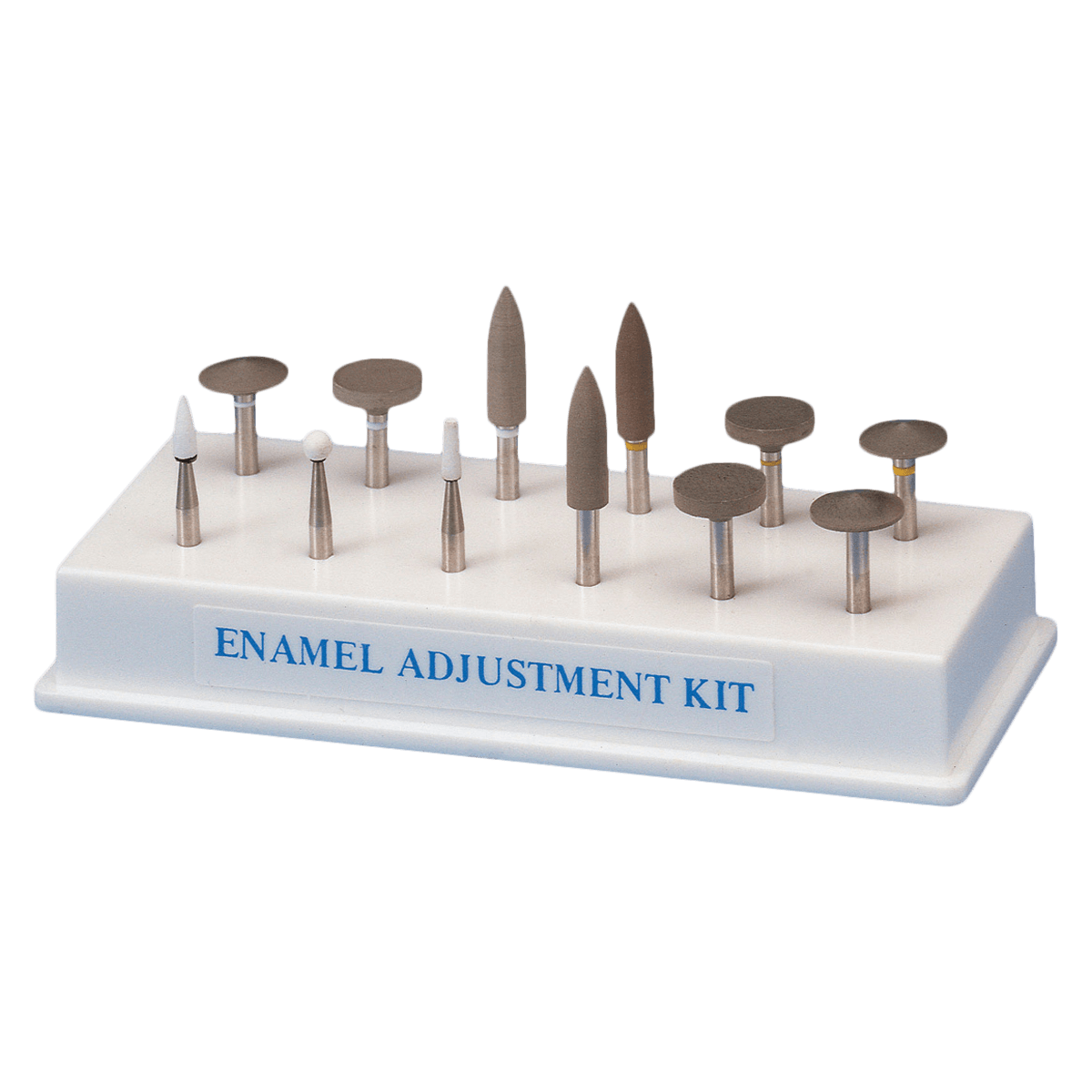 Shofu Enamel Adjustment Kit CA - Plastic, 3 Dura-White Stones & 9 Ceramiste Points, Contra Angle, Instructions Included