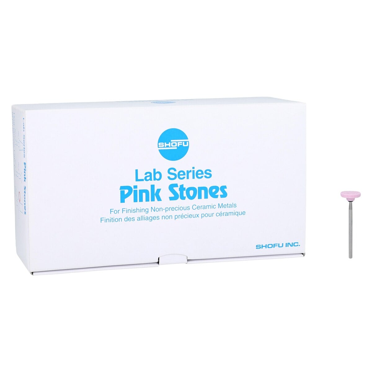 Shofu Lab Series Pink Mounted Stones #6 HP, Aluminum Oxide, 72/Box, ISO #130