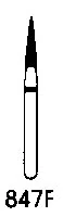 Robot Diamond Points FG, Friction Grip, Fine Needle Tapered Cylinder, 6.0 mm, 164-014F, 6/Pk