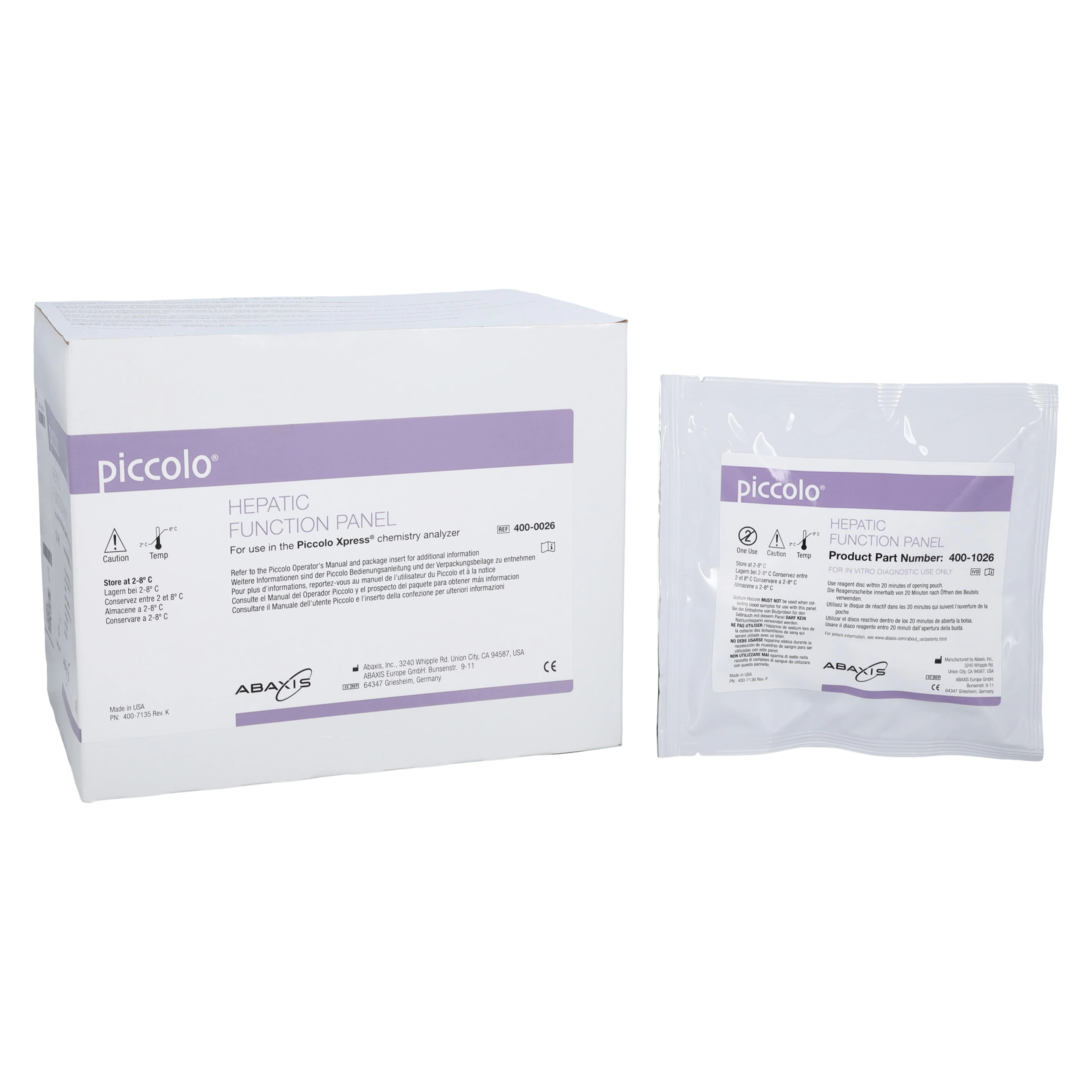 Abaxis Piccolo Xpress Hepatic Function Panel Reagent Disc, Moderately Complex, 10/Box