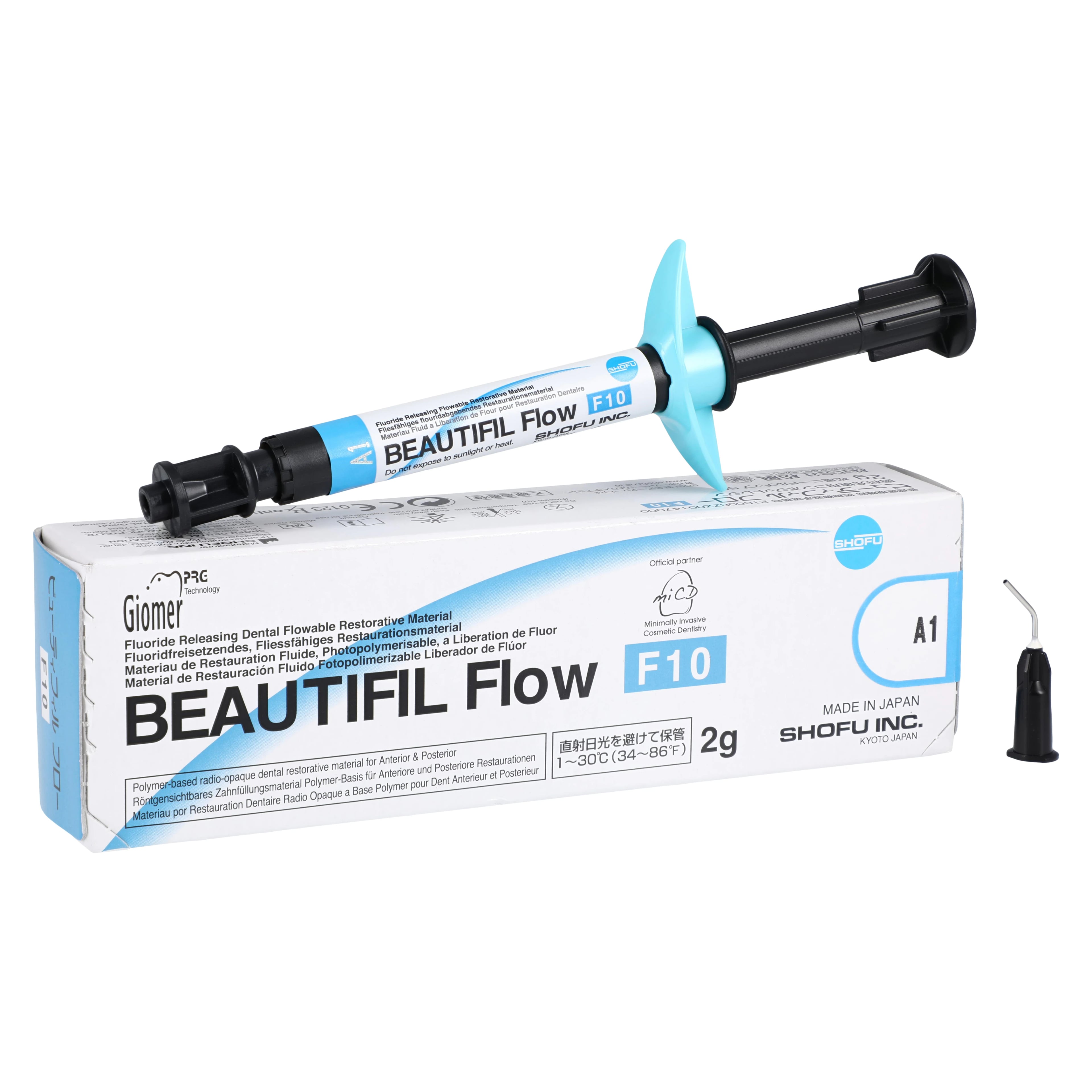 Beautifil Flow F10 High Flow Flowable Composite, Shade A1, 2g Syringe with 5 Needle Tips, Refill, #1461