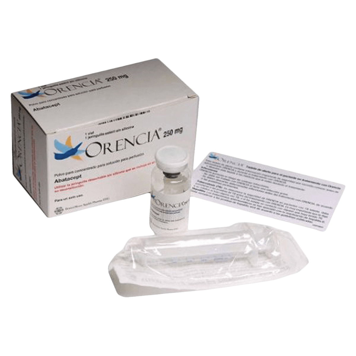 Orencia Injection 250mg/15mL Single Dose Vial with Syringe, Non-Refrigerated