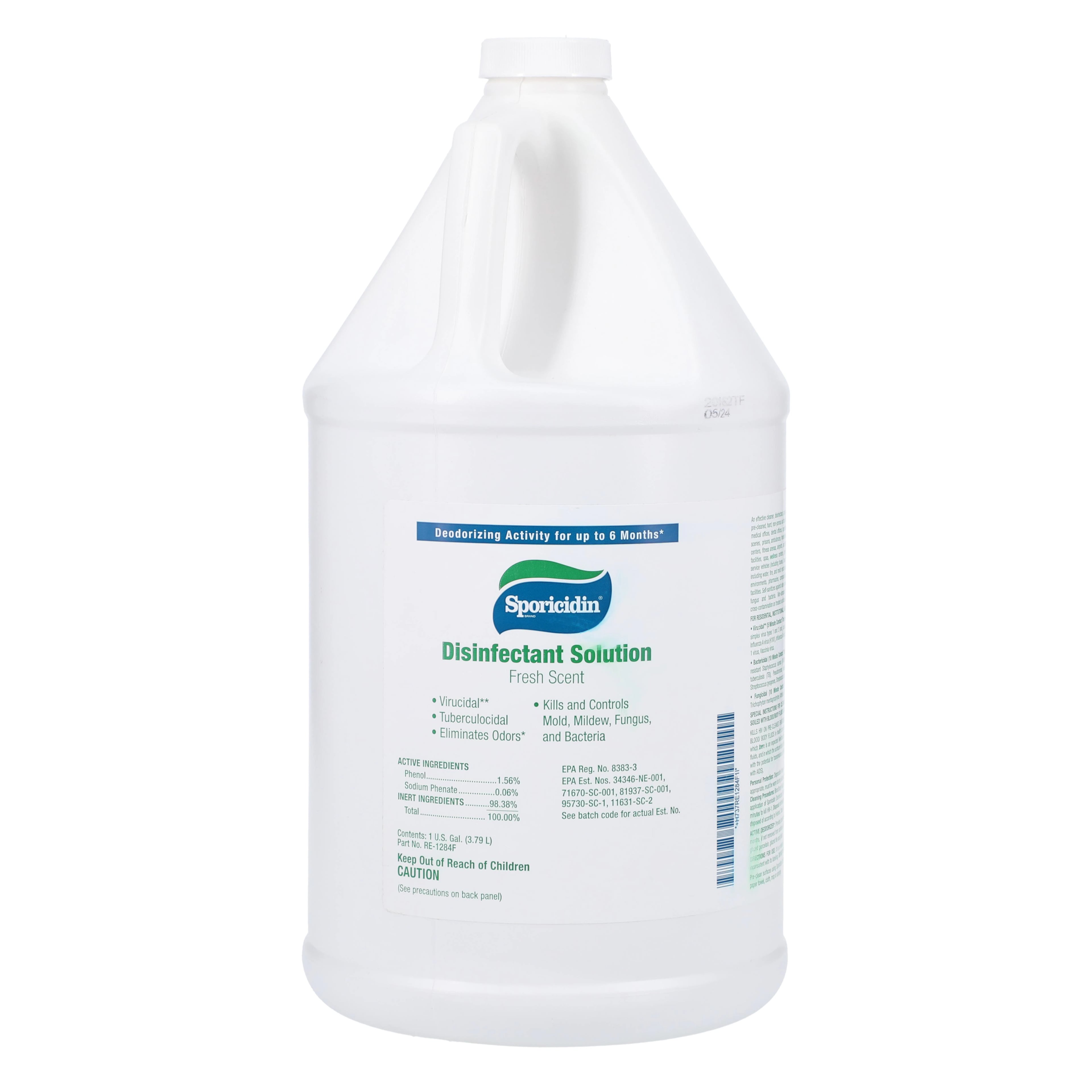 Sporicidin Surface Disinfectant Refill Bottle, Fresh Scent, 1 Gallon