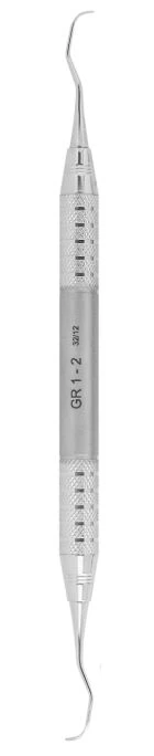 A. Titan Instruments Gracey 1/2 Double-Ended Stainless Steel Curette, #6 Handle, 1/Pk