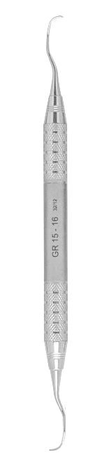 A. Titan Instruments Gracey Curette 15/16, Short, Life Steel Handle, Double-Ended, 1 Each
