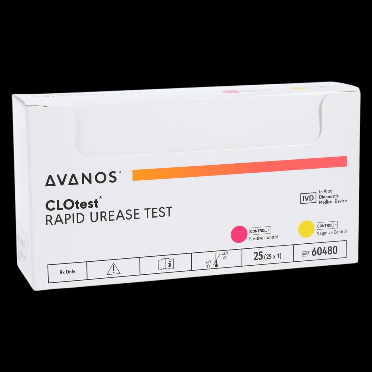 CLOtest Rapid Urease Test Kit for H. pylori, CLIA Waived, 25 Tests/Package