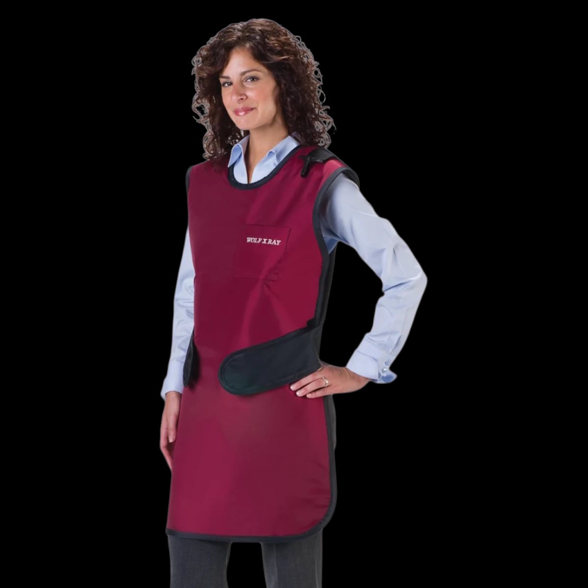 Wolf X-Ray Easy Wrap X-Ray Apron, Burgundy, Each