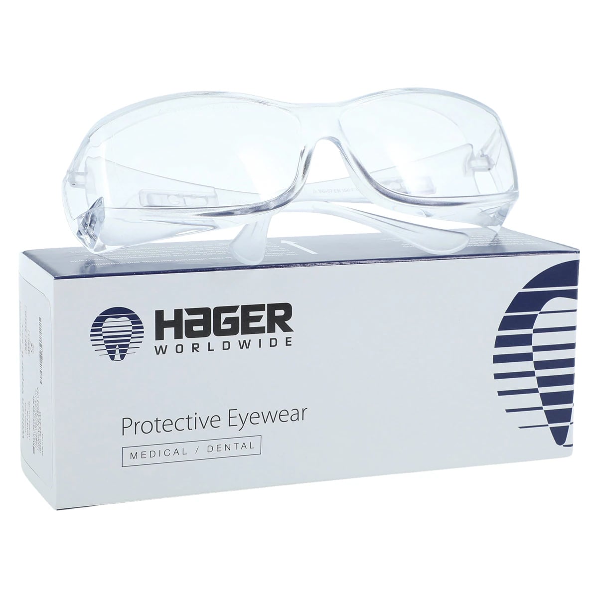 Hager Sleeks Over-the-Glasses Protective Eyewear, Ultra Lightweight, Clear Lens, 100900