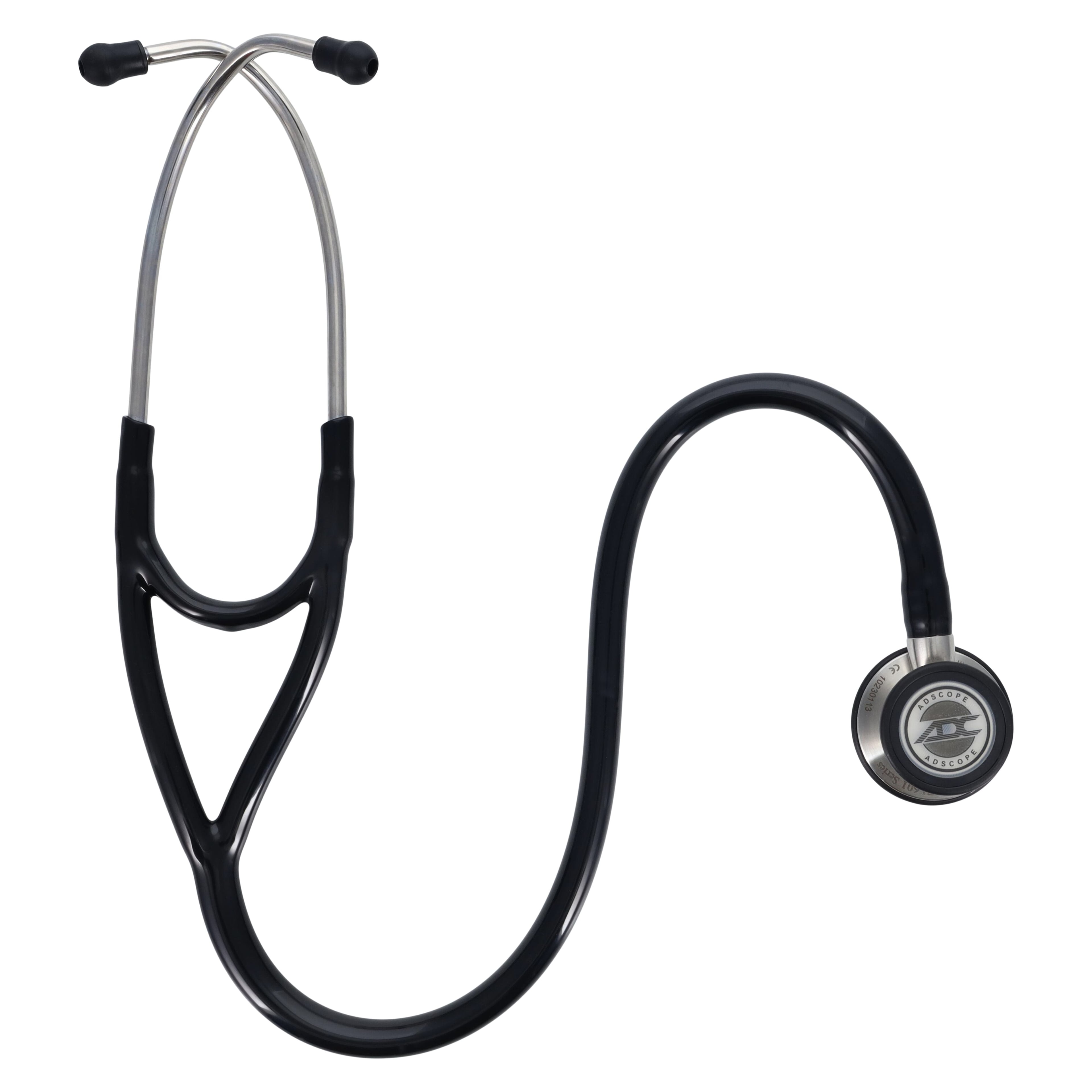 ADC Adscope 601 Cardiology Stethoscope, Black PVC Tubing, 601