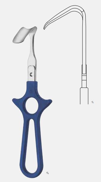 Aesculap Ergoplant Soft Tissue Hook, 8"