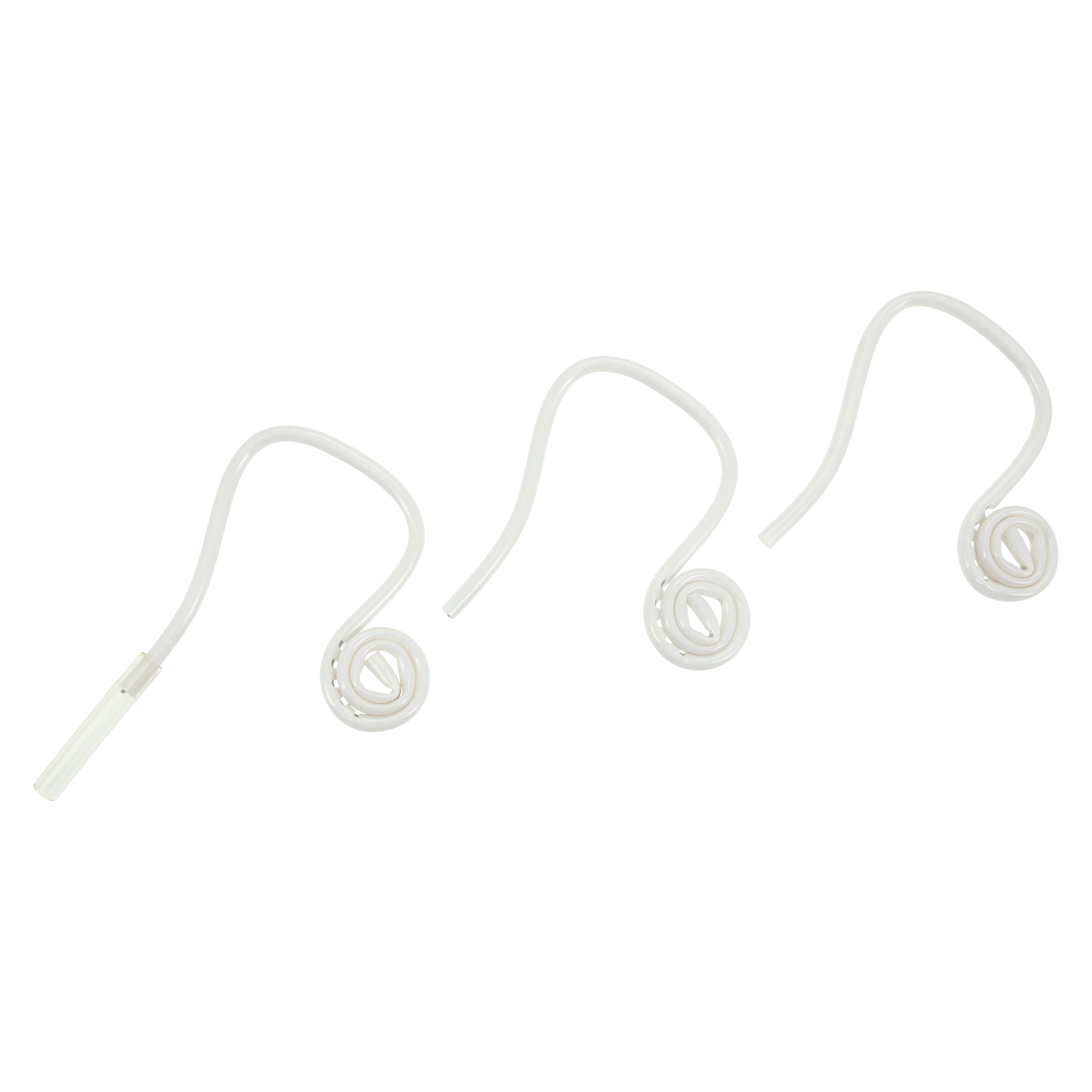 Plasdent Flexform Flexible Saliva Ejectors, Adjustable Coil Design, Smooth Edges, White, 100/Pk, 8111