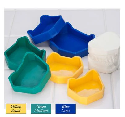 Plasdent Model Formers, Upper & Lower Rear, Large, Blue, 3 Upper & 3 Lower per Pack, MF-L