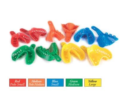 Excellent-Lock Disposable Ortho Impression Trays, Adult Upper, Medium, Green, 50/Pk, ITT-2U-50