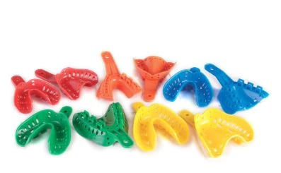 Excellent-Lock Disposable Ortho Impression Trays, Adult Lower, Medium, Green, 50/Pk, ITT-2L-50