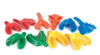 Excellent-Lock Disposable Ortho Impression Trays, Adult Upper, Small, Blue, 50/Pk, ITT-3U-50