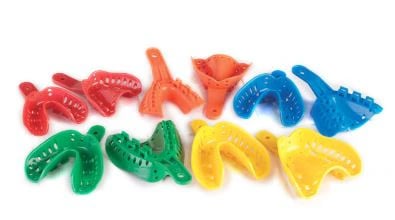 Excellent-Lock Disposable Ortho Impression Trays, Adult Lower, Small, Blue, 50/Pk, ITT-3L-50