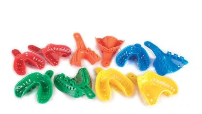 Excellent-Lock Disposable Ortho Impression Trays, Pedo Small Upper, Red, 50/Pk, ITT-5U-50