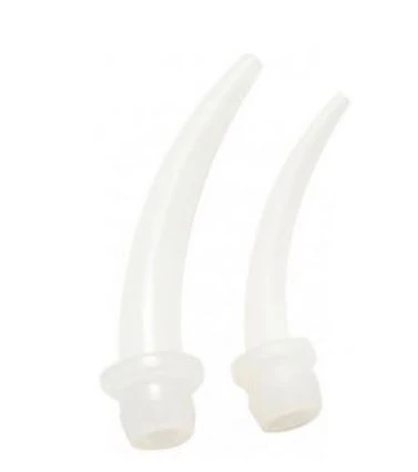 Plasdent Intraoral Mixing Tips, Clear, Curved, 100/Bag