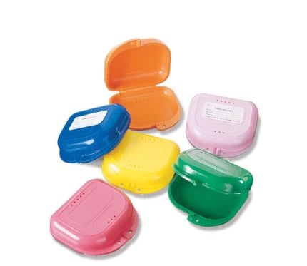 Plasdent Chroma Retainer Box, Light Pink, 3-1/8"W x 3"L x 1"H, 12/Pk, CR20006X