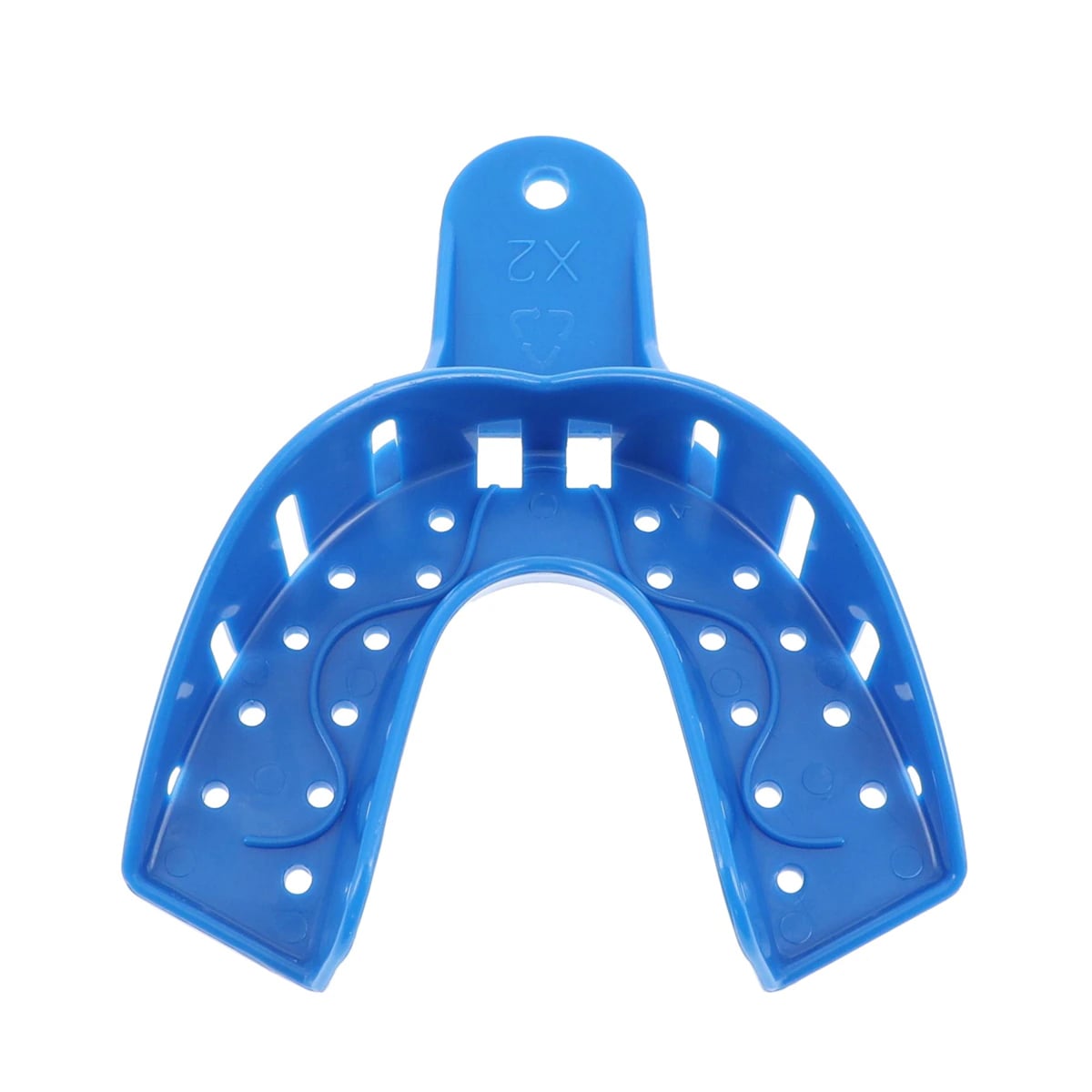 Plasdent Excellent Disposable Impression Trays, #X2 X-Large Lower, Royal Blue, 12/Bag, IT-XLL