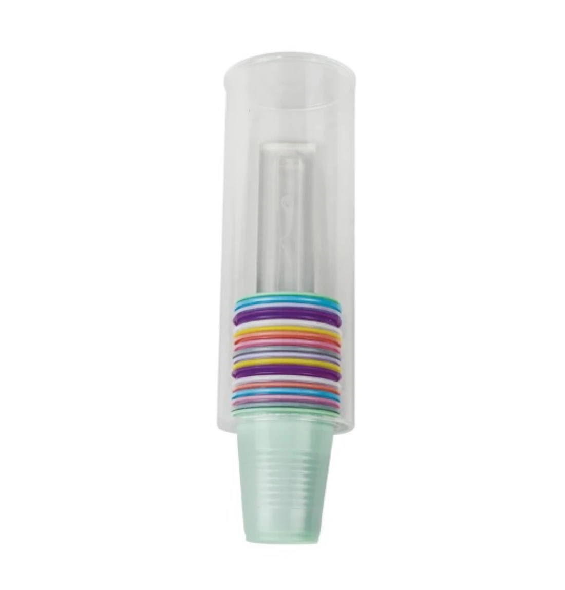Plasdent Acrylic Cup Dispenser with Clips for 5 oz Cups, Wall-Mount or Countertop, Model 1202-C