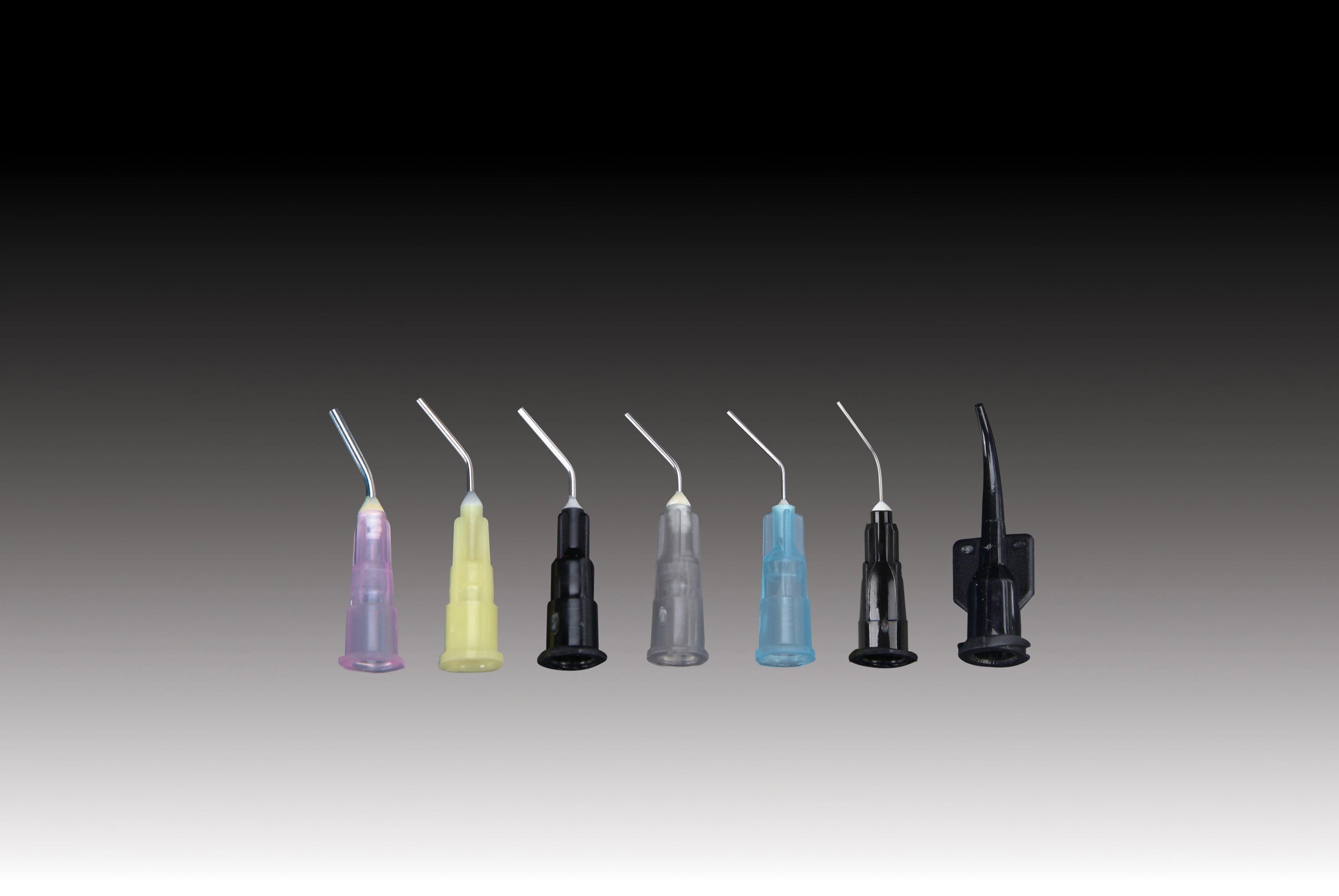 Plasdent Pre-Bent Blunt-End Luer-Lock Dispensing Tips, 20 Gauge, Black, 100/Bag, BNT-20B