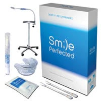 Smile Perfected In-Office Whitening System SP-1000, Mint Flavored, 25% Carbamide Peroxide, Complete Unit with Light, Tray, Stand, Base, and 24 Whitening Kits