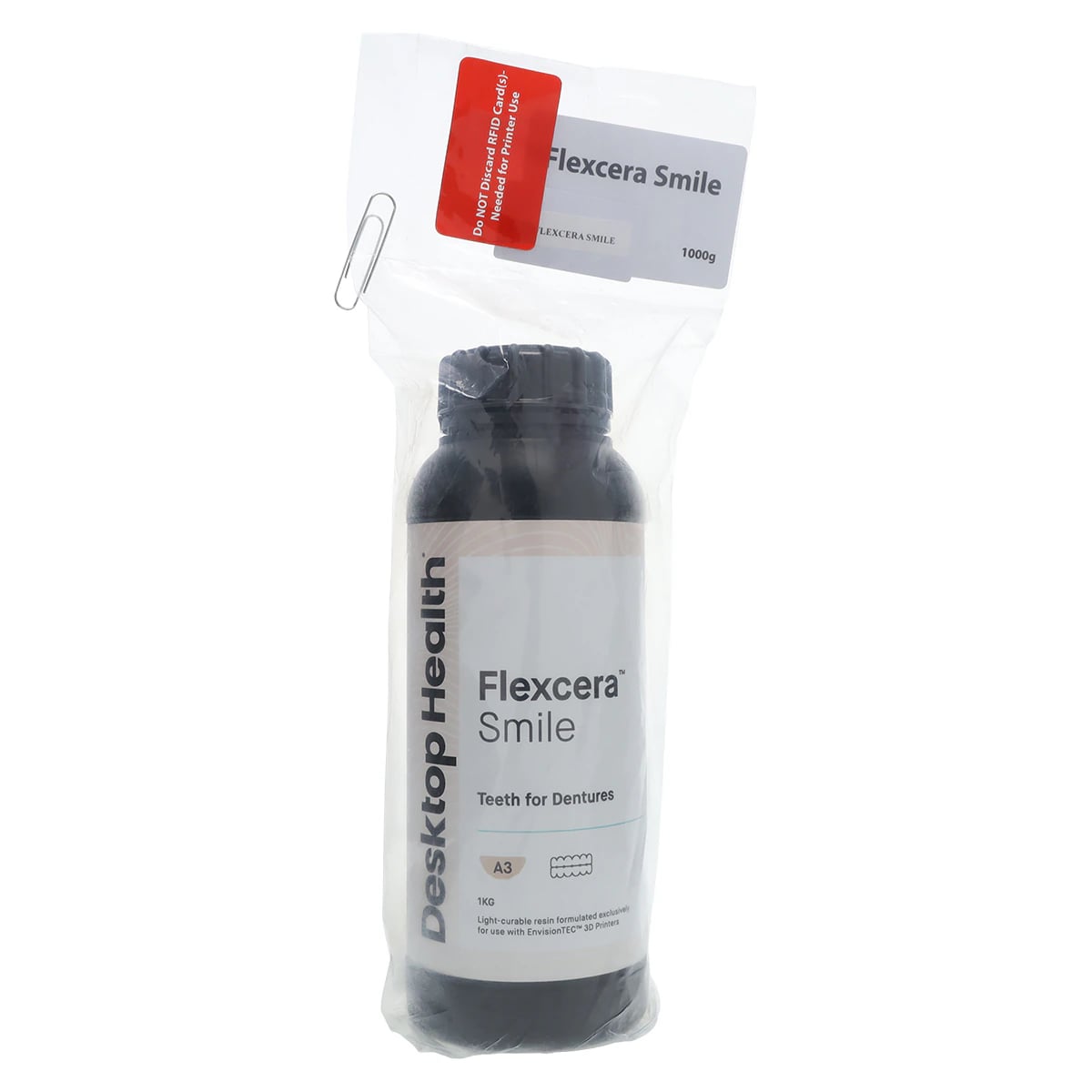 Flexcera™ Smile A3 E1 3D Printer Resin, 1kg Bottle