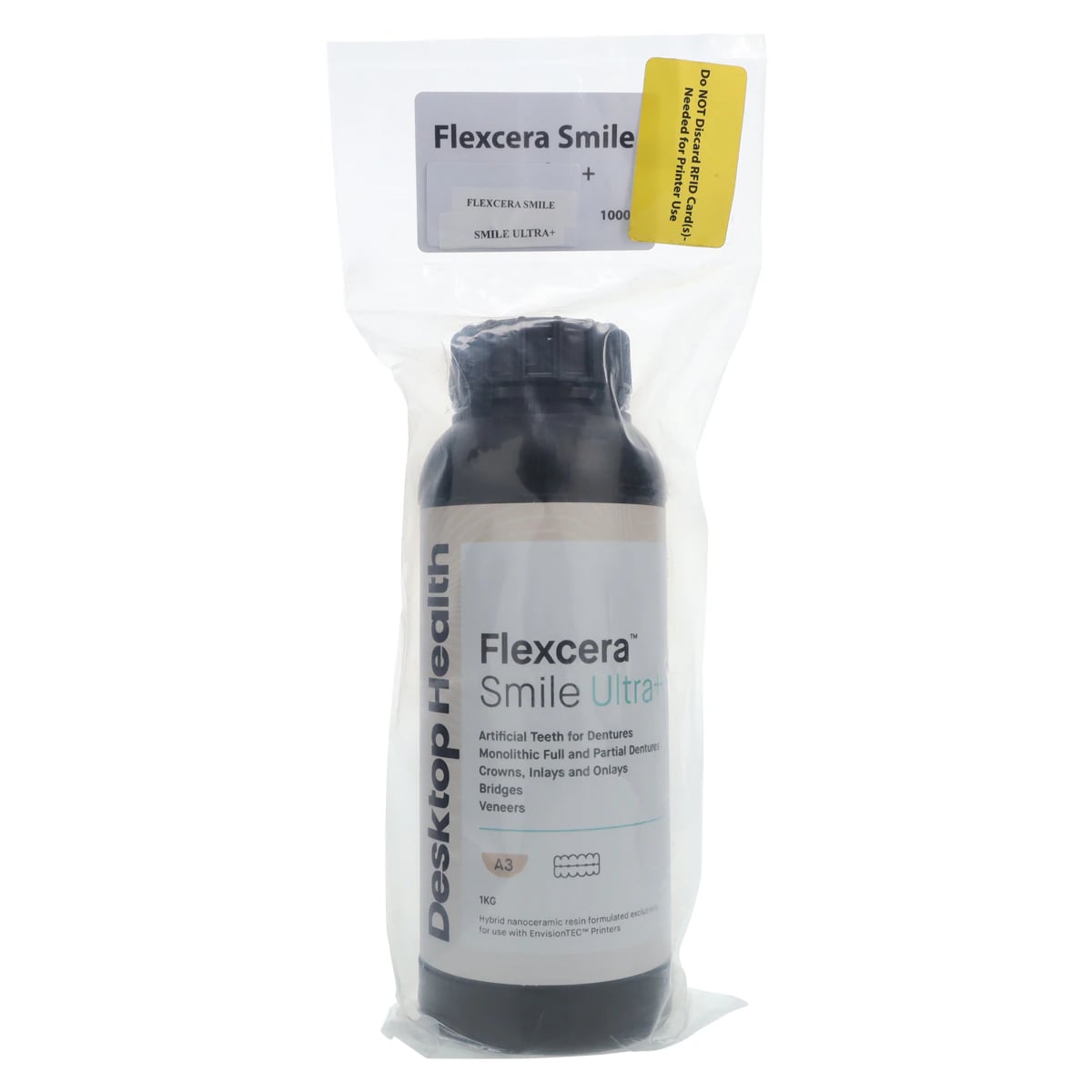 Flexcera™ Smile Ultra + A3 3D Printer Resin, 1 kg Bottle