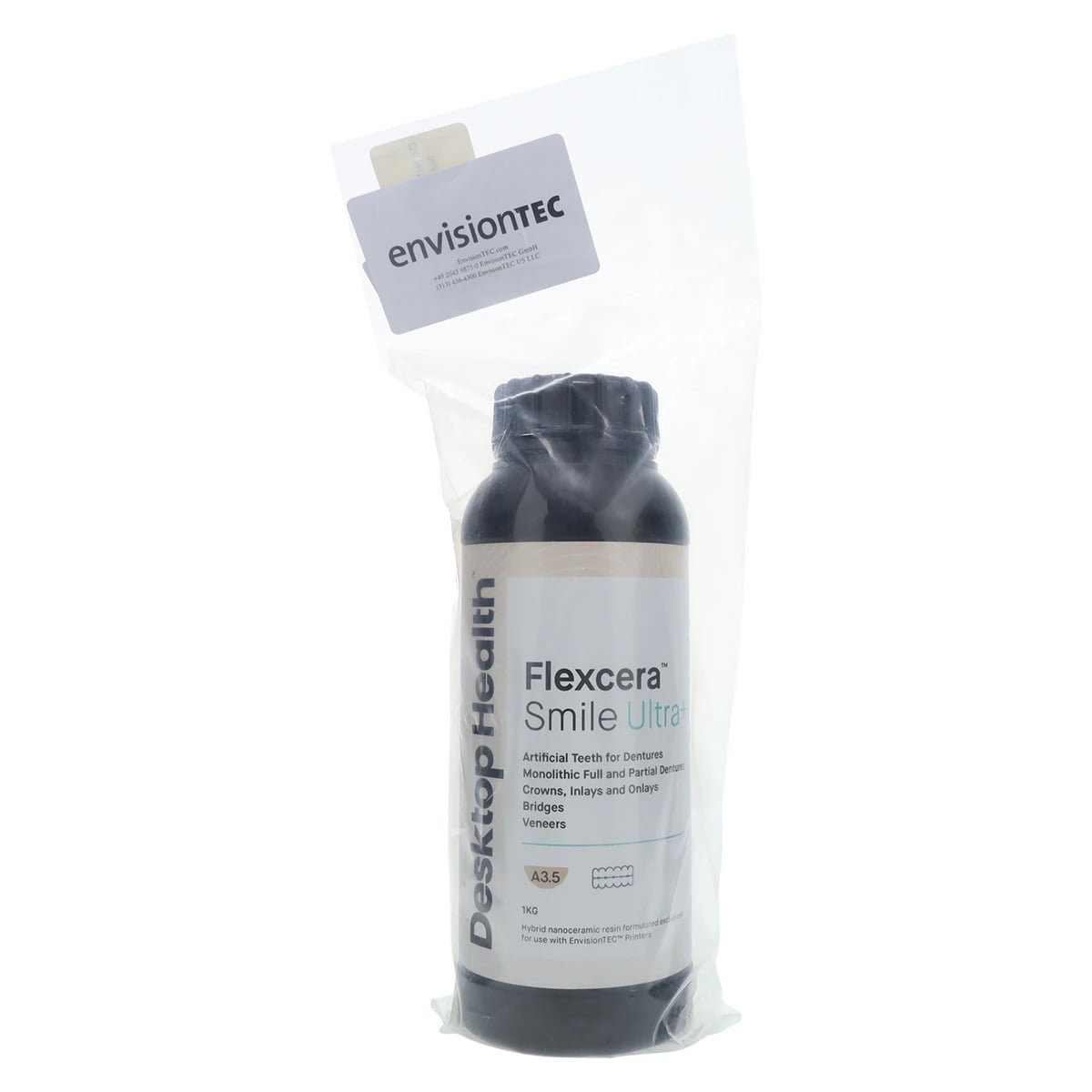 Flexcera™ Smile Ultra + A3.5 3D Printer Resin, 1 kg Bottle