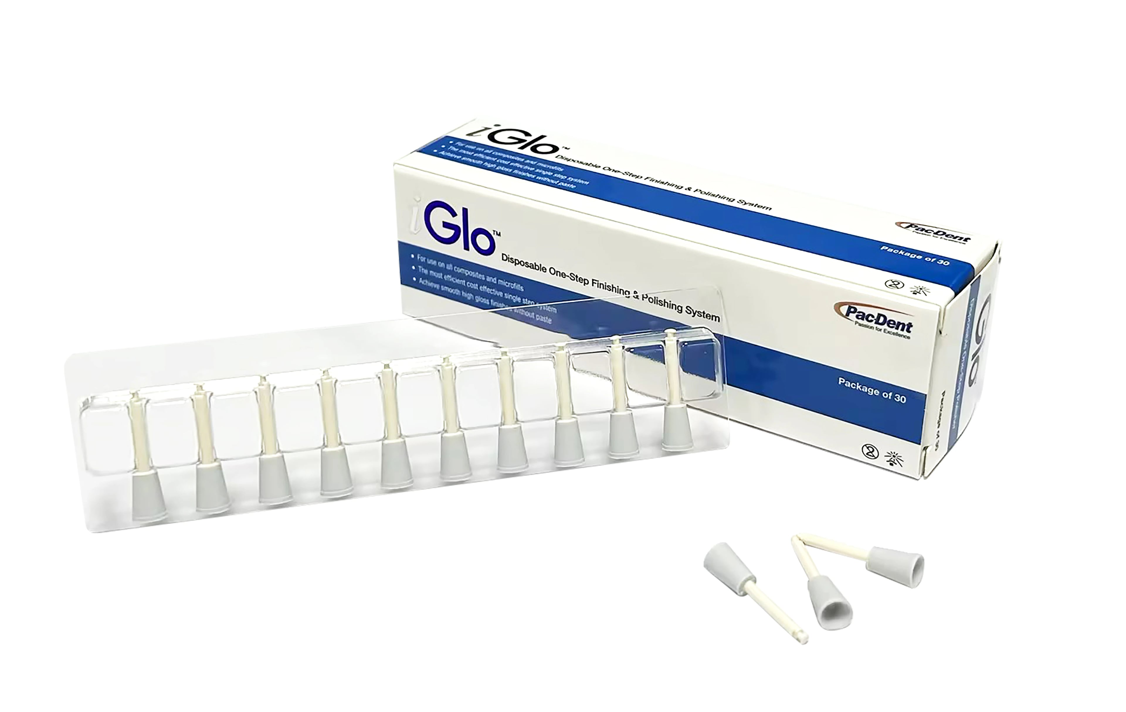 iGlo Disposable One-Step Silicon Polisher Cup Refill, 30/Pk, PG-02