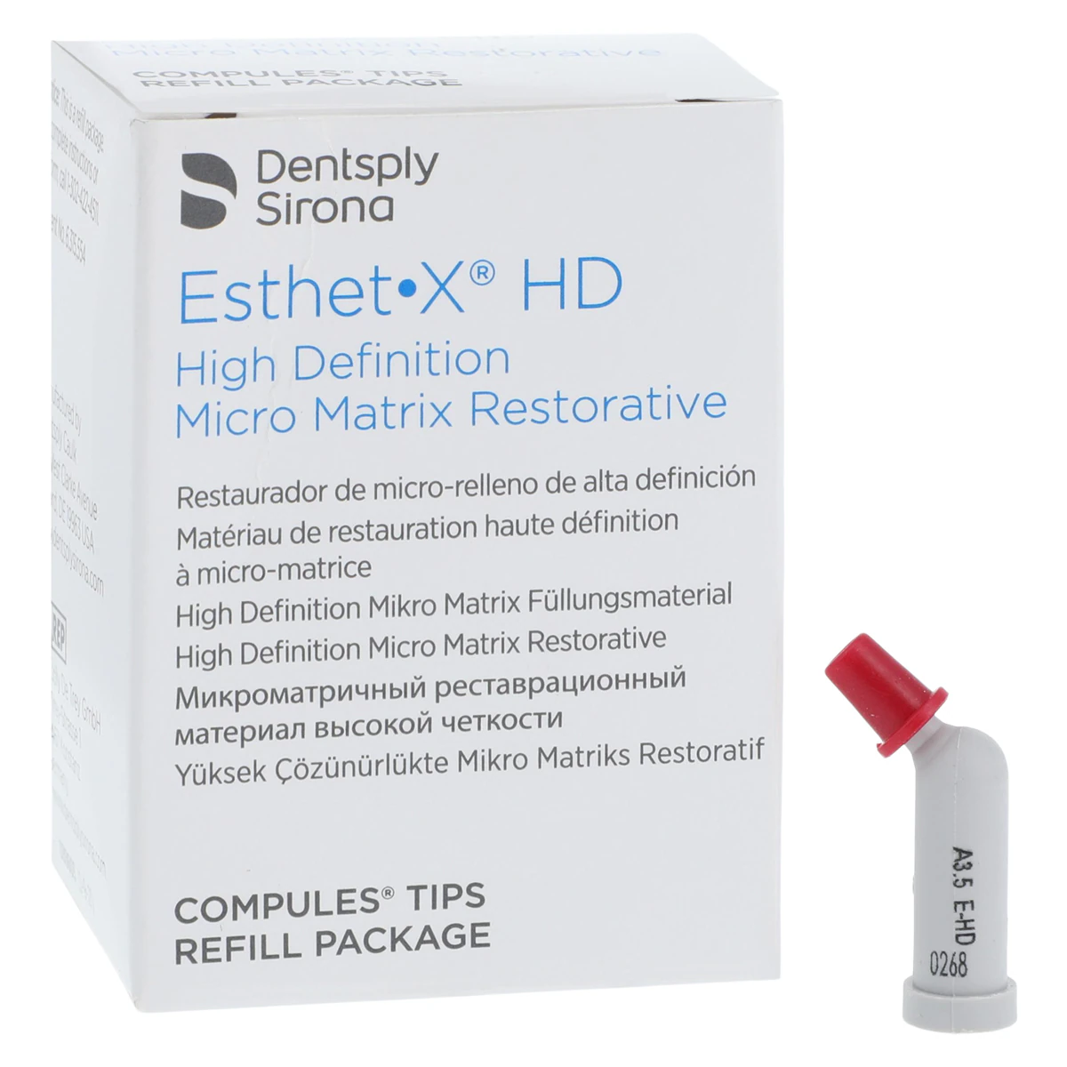 Esthet-X HD Micro Matrix Restorative Material, Compule Tip Refills, 0.25 g, A3.5, 20/Pk, 630620