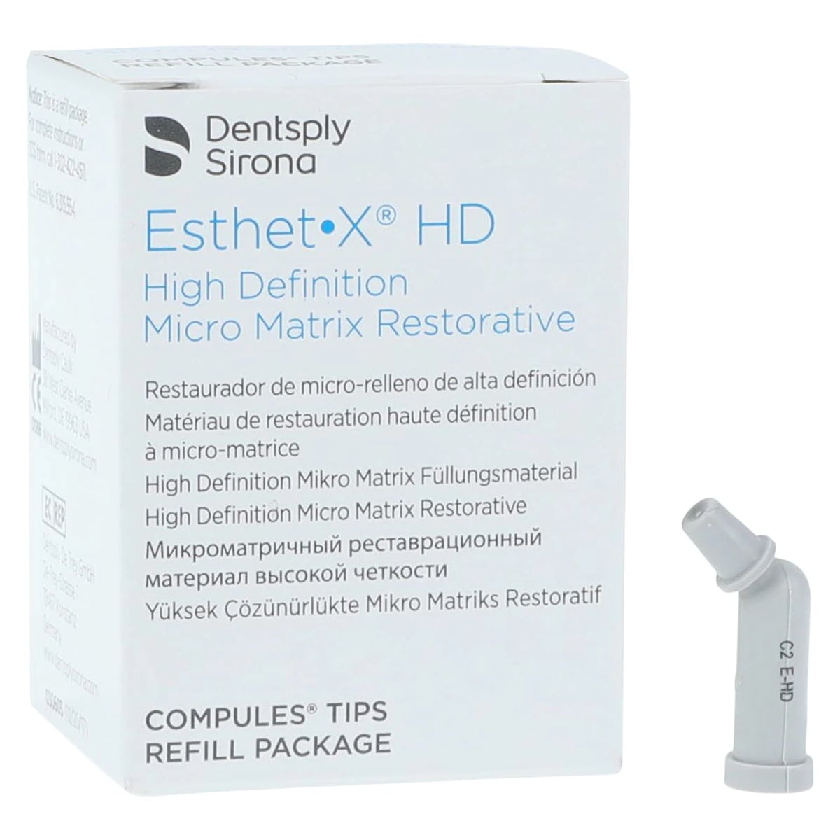 Esthet-X HD Micro Matrix Restorative Material, Compule Tip Refills, 0.25 g, Shade C2 (Regular Body), 20/Pk, 630627