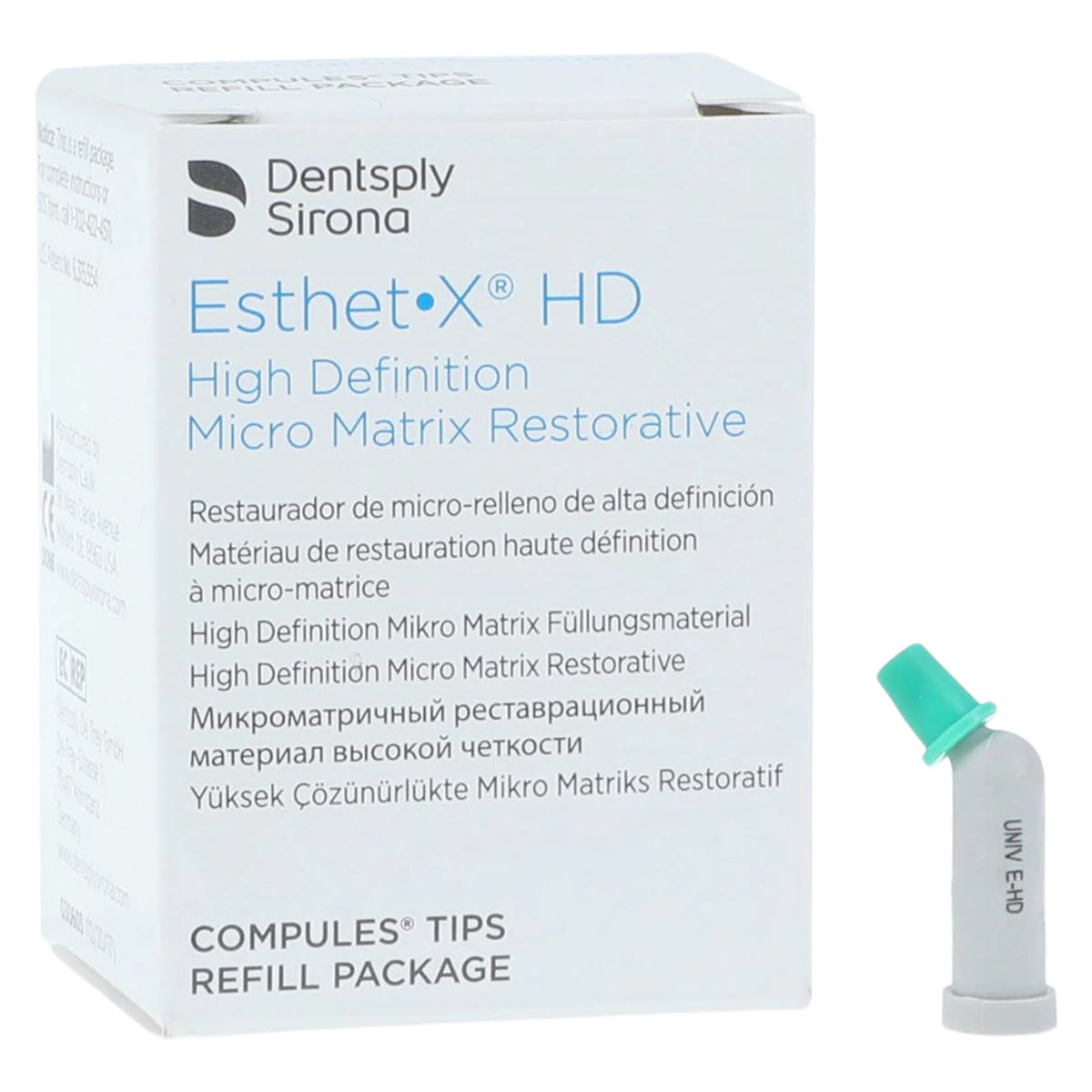 Esthet-X HD Micro Matrix Restorative Material, Compule Tip Refills, 0.25 g, Universal (U), Regular Body, 20/Pk, 630633