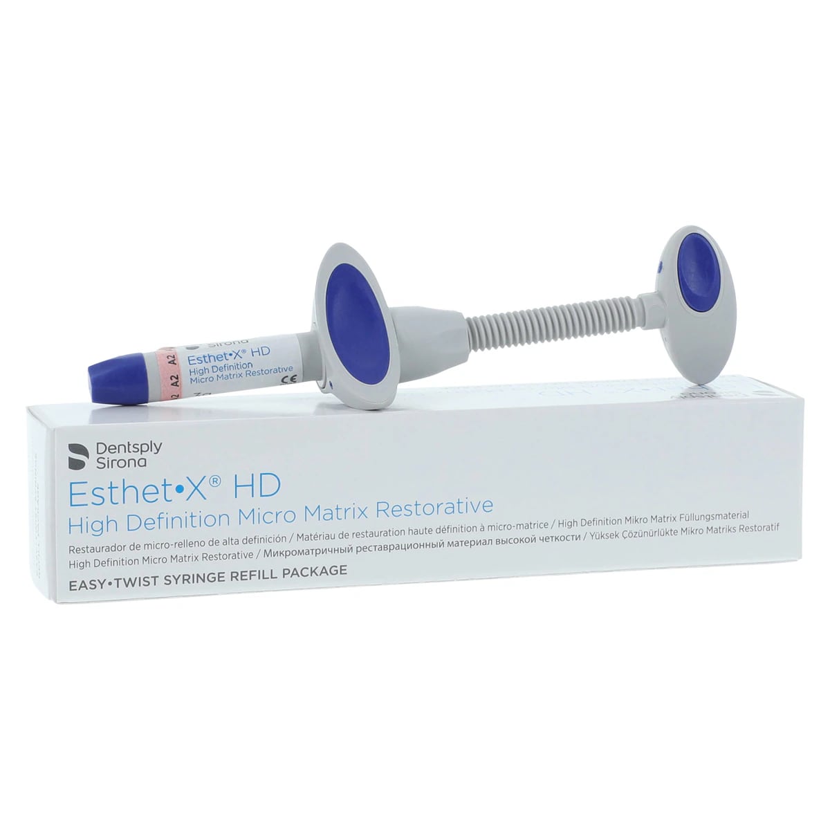 Esthet-X HD High Definition Micro Matrix Restorative, Easy-Twist Syringe Refill, Regular Body, Shade A2, 3g, 630658