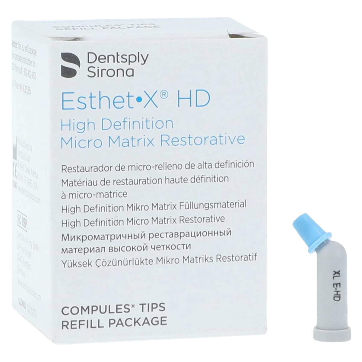 Esthet-X HD Micro Matrix Restorative Material, Compule Tip Refills, 0.25 g, XL Body, 10/Pk, 630616