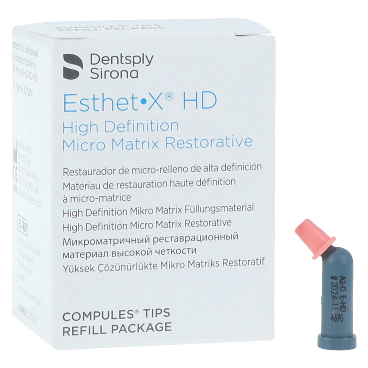 Esthet-X HD Micro Matrix Restorative Material, Compule Tip Refills, 0.25 g, A2-O Opaque Dentin, 10/Pk, 630635