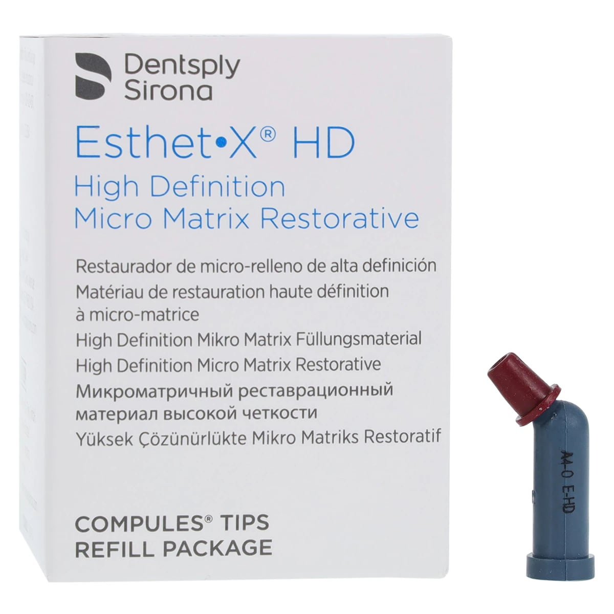 Esthet-X HD Micro Matrix Restorative Material, Compule Tip Refills, 0.25 g, A4-O Opaque Dentin, 10/Pk, 630636