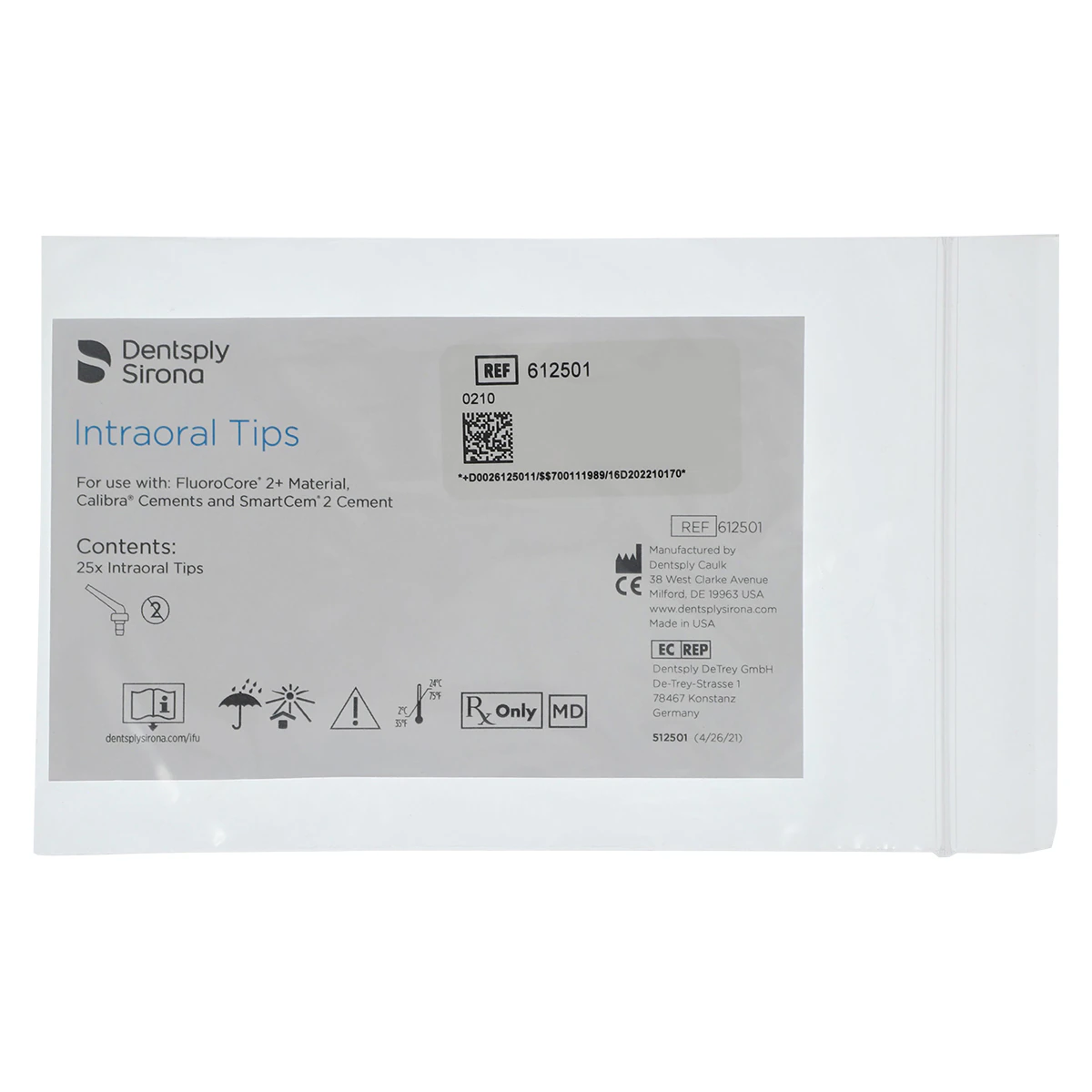 FluoroCore 2+ Intraoral Tips Refill, Clear, 25/Pkg, 612501