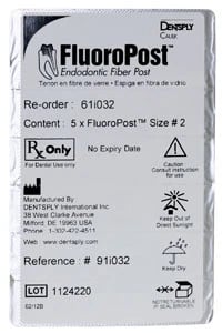 FluoroPost Endodontic Fiber Post #2 Red Refill, 5/Pk, 61I032