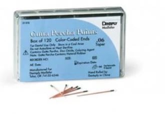 Dentsply Maillefer Gutta Percha Points, ISO #90, White, .02 Taper, 30mm, 120/Bx (6 Vials of 20), 670980