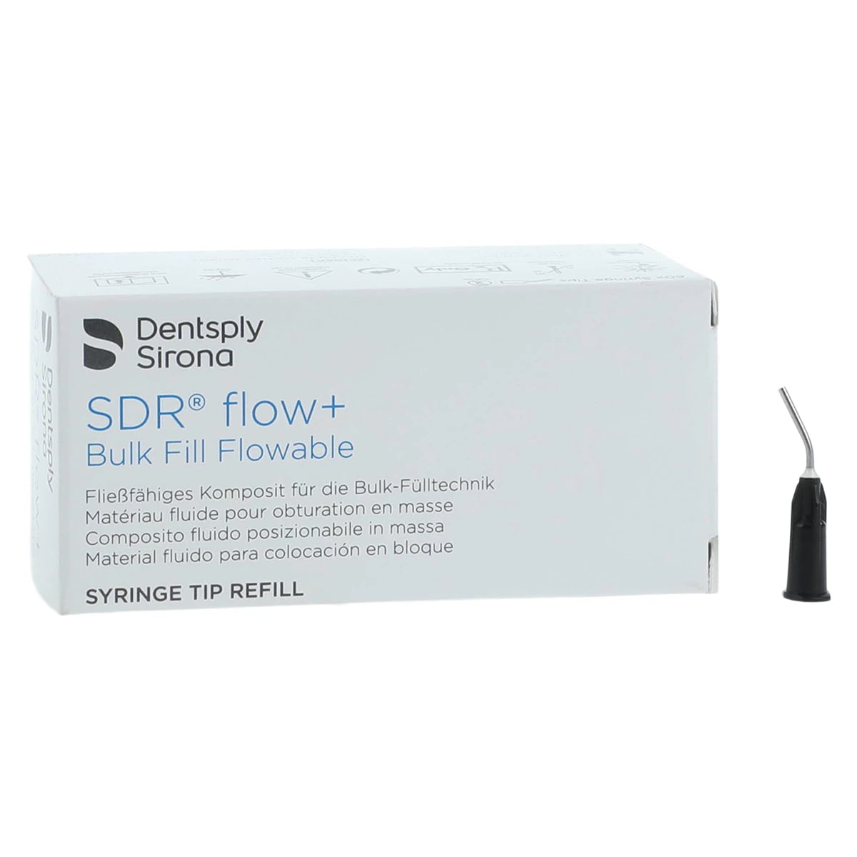 SureFil SDR Flow+ Syringe Tips Refill, Pre-Bent, Black 19 Gauge, 60/Pk, 61C111