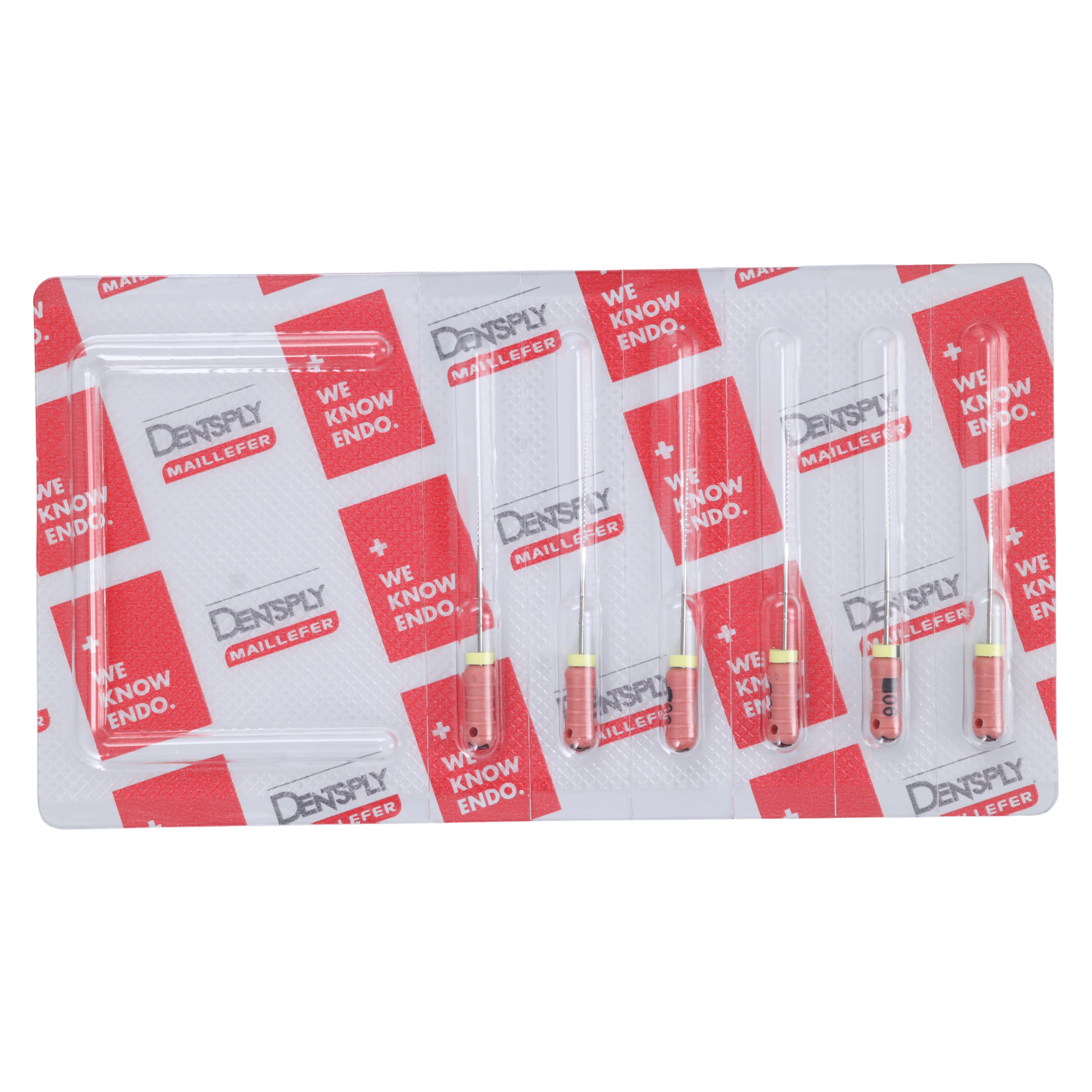 Dentsply Maillefer READYSTEEL K-File, Size #06, 31mm, Sterile, Stainless Steel, Pink, 6/Pack, 6840631