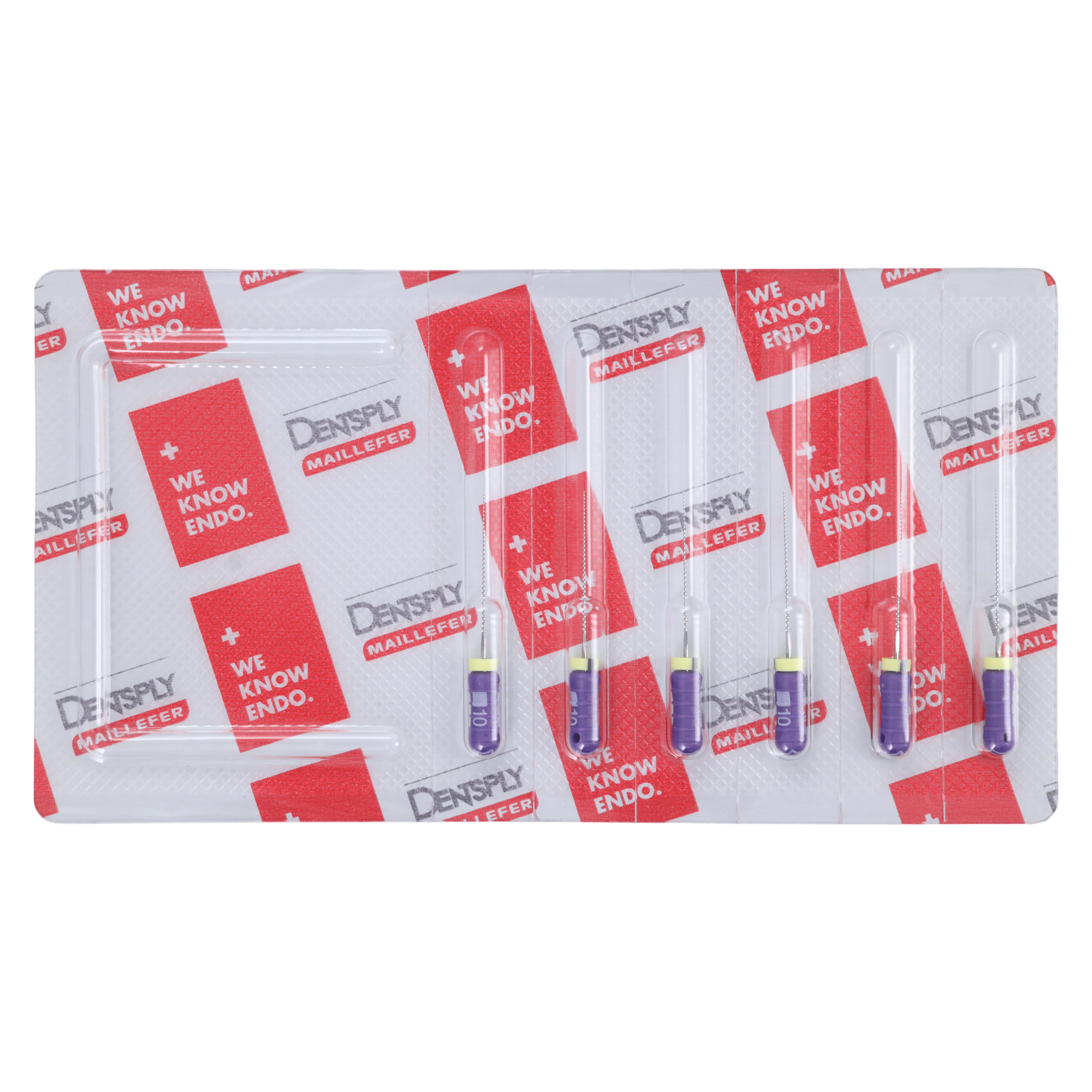 Dentsply Maillefer READYSTEEL K-File, Size #10, 21mm, Purple, Sterile, 6/Pack, 6841021