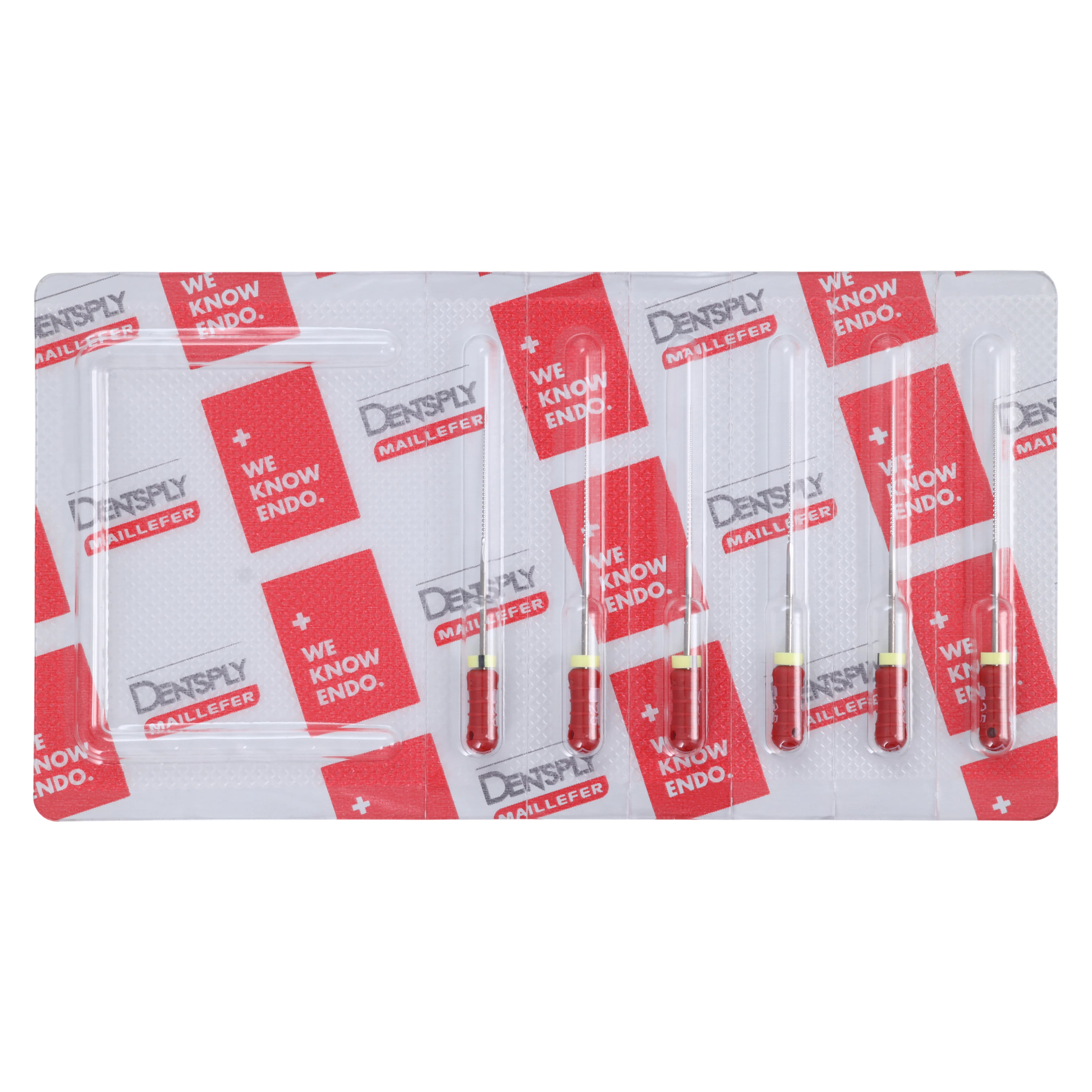 Dentsply Maillefer READYSTEEL K-File, Size #25, 31mm, Red, Sterile, 6/Pack, 6842531