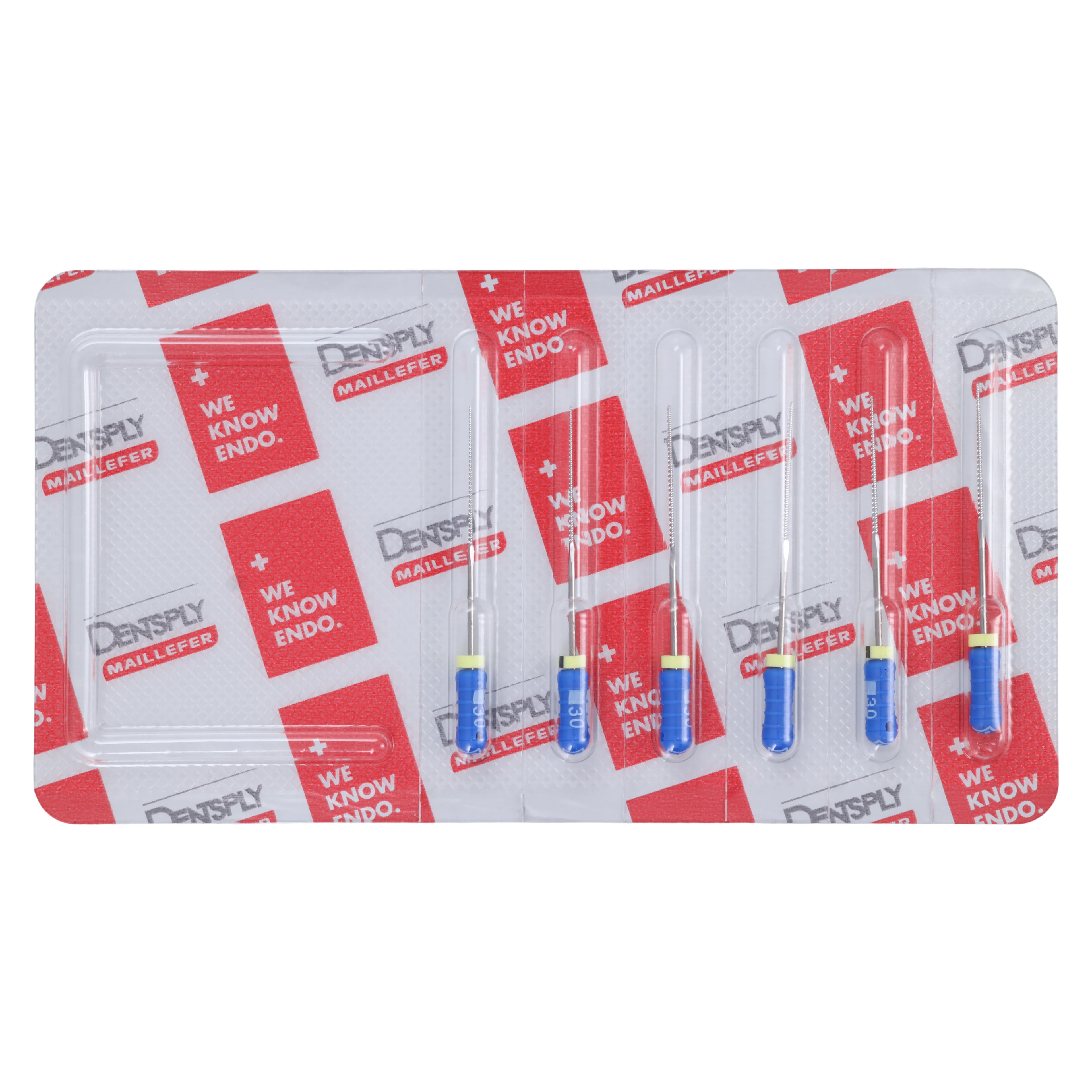 Dentsply Maillefer READYSTEEL K-File, Size #30, 31mm, Blue, Sterile, 6/Pack, 6843031