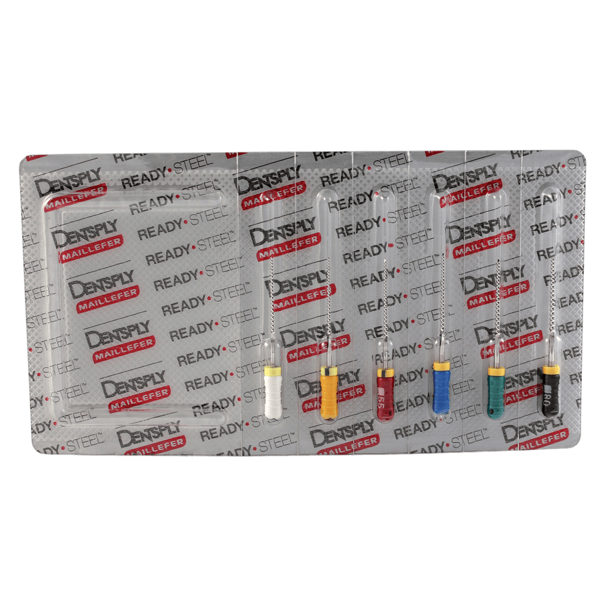 Dentsply Maillefer READYSTEEL K-File, Stainless Steel, Sterile, 25 mm, #45-80 Assorted, 6/Pkg, 6844027