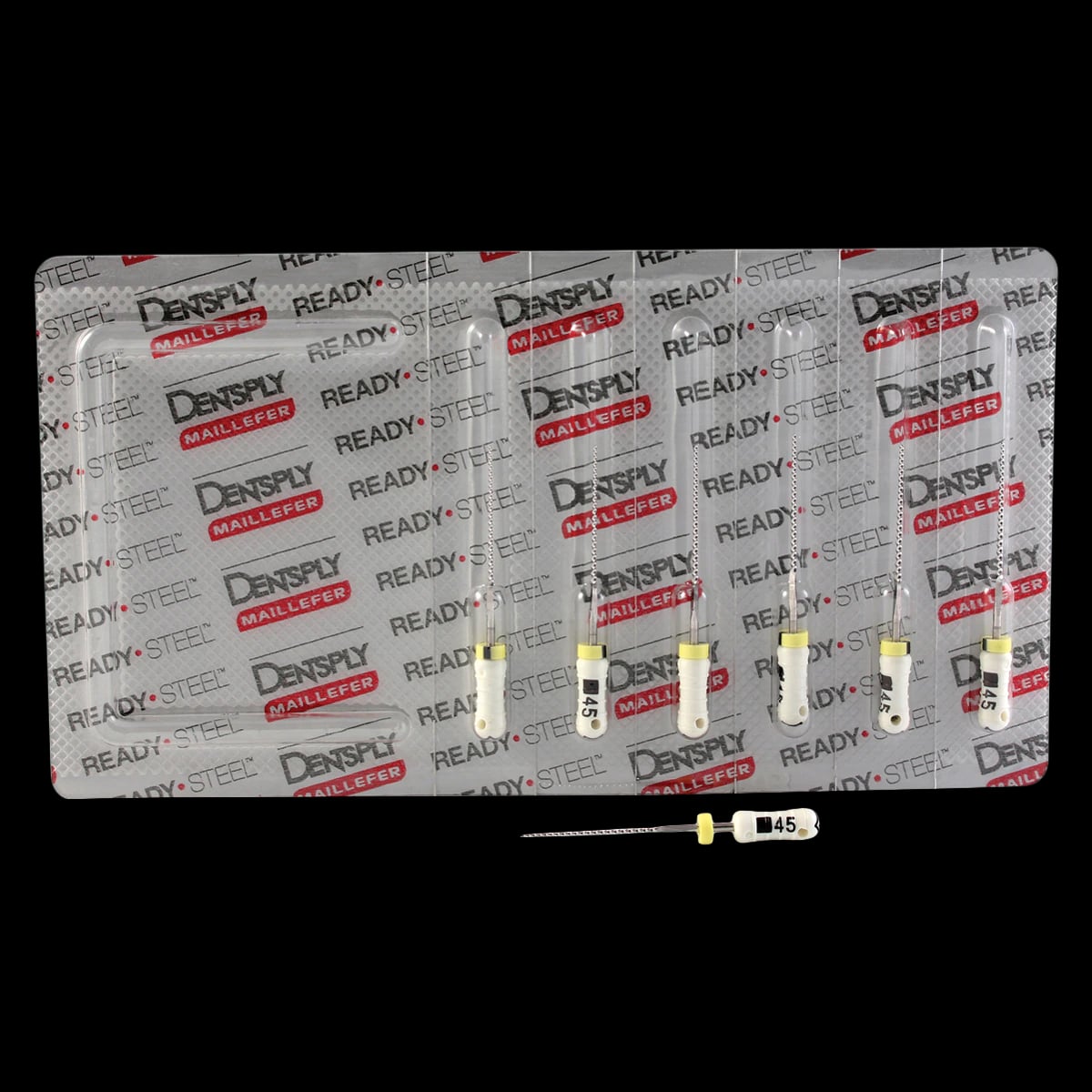 Dentsply Sirona Maillefer READYSTEEL K-File, #45 (White), 25mm, Sterile, 6/Pack, 6844525