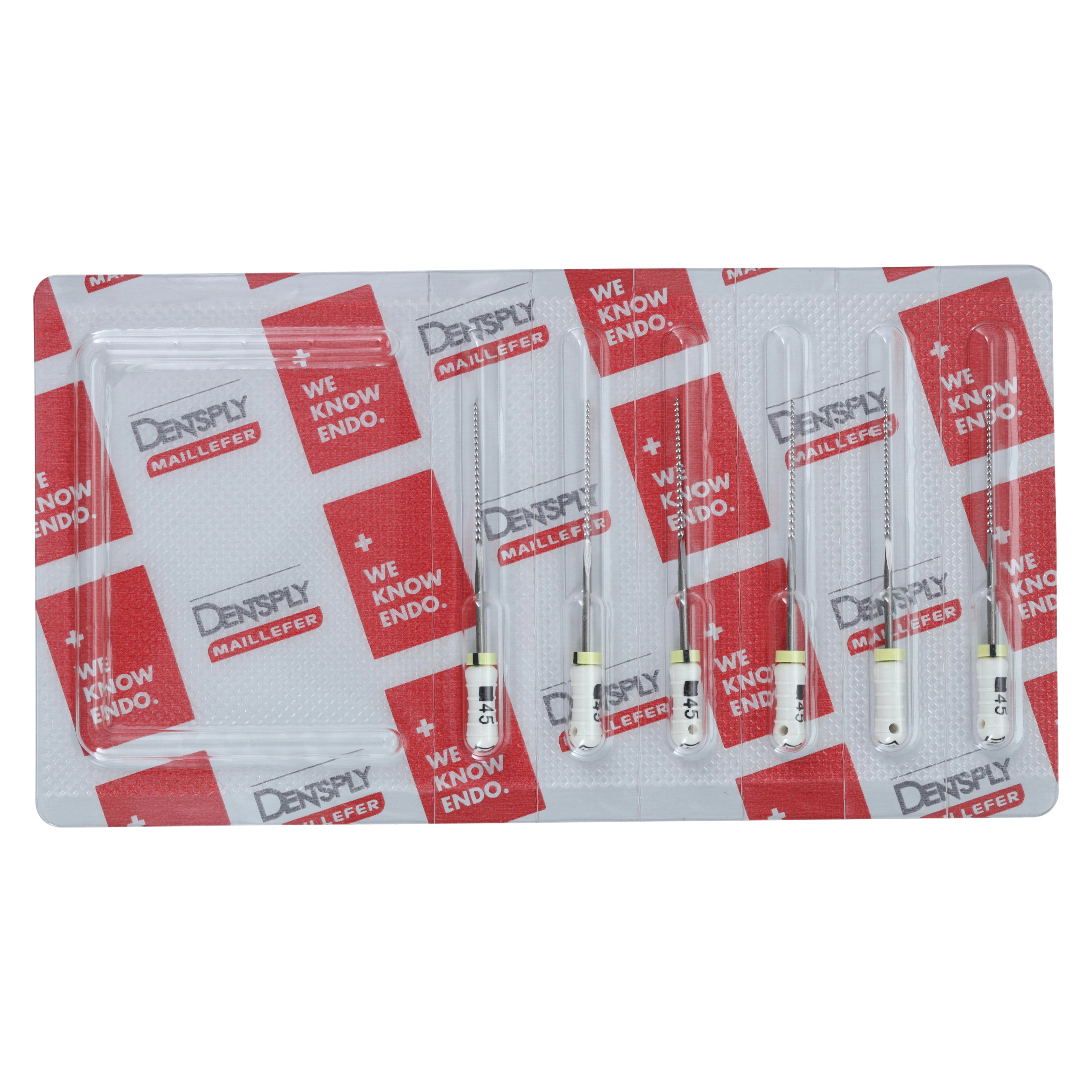 Dentsply Maillefer READYSTEEL K-File, #45, 31mm, White, Sterile, 6/Pack, 6844531
