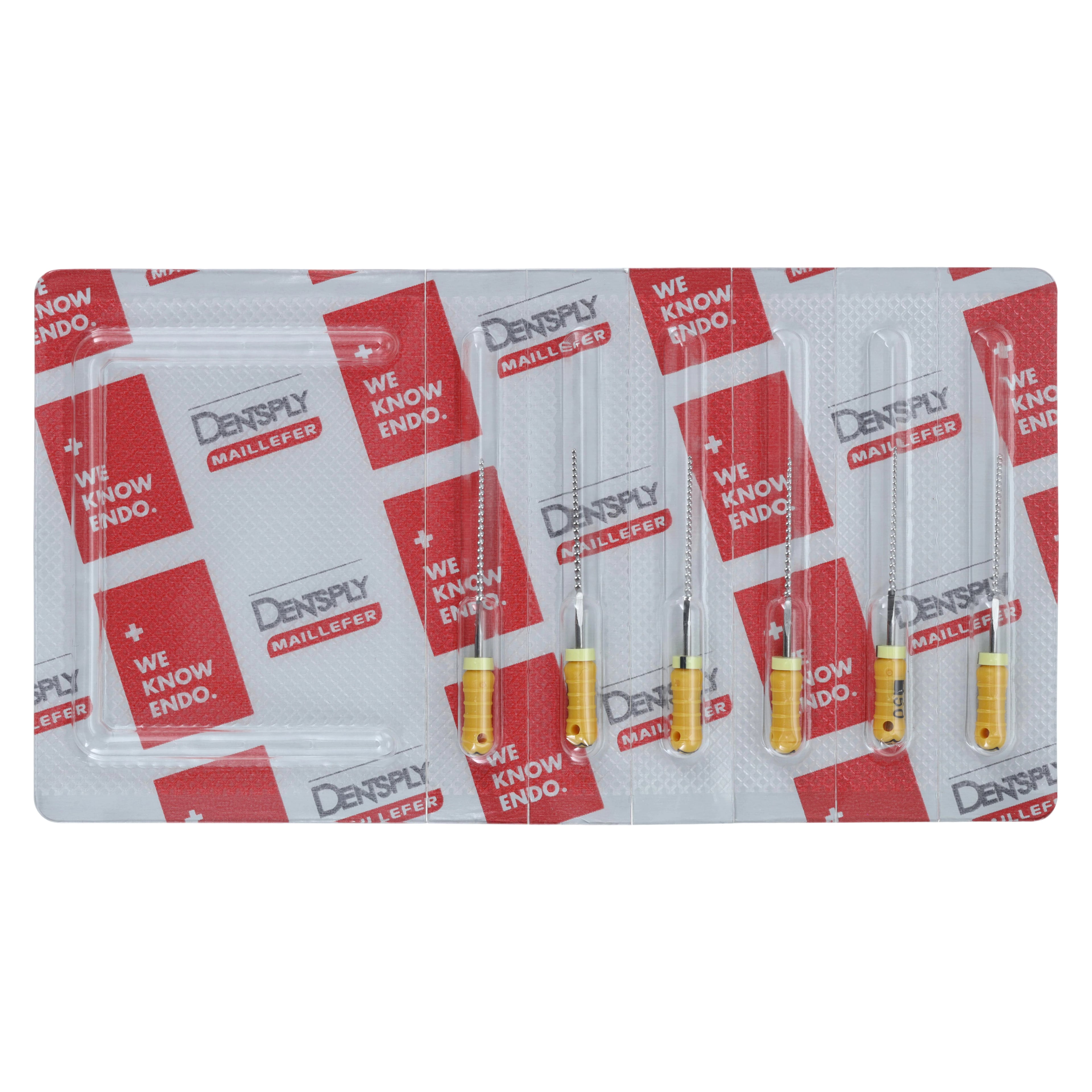 Dentsply Sirona Maillefer READYSTEEL K-File, Size #50, 25mm, Yellow, Sterile, 6/Pack, 6845025
